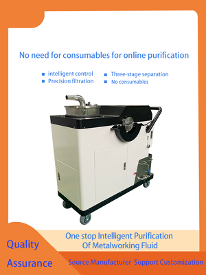Sistema de filtragem de refrigerante de máquina de moagem de 120W Alimentado por centrífuga Unidade branca Ideal para filtragem de fluidos de metalurgia